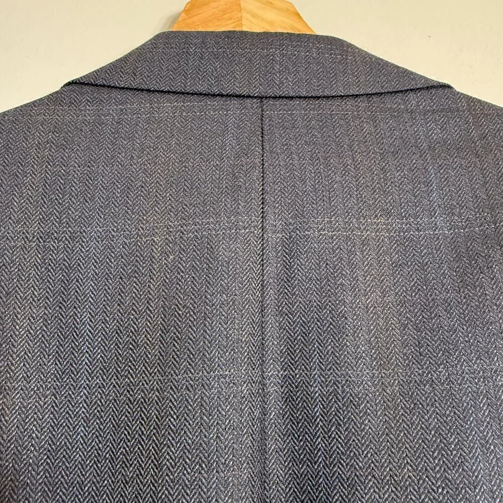 Lauren Ralph Lauren Plaid Wool Sport Coat Dinner Jacket Blazer Men's 46L Blue